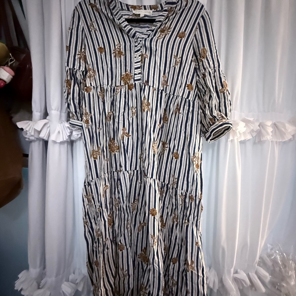 Figueroa & Flower Boho Peasant Dress /  Floral Women's Dress